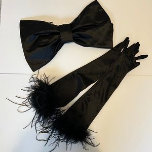 Bow top w/ Feather gloves